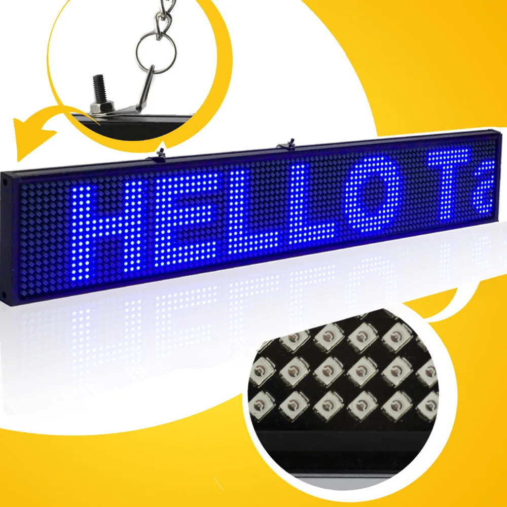 

50cm Android Phone WIFI Remote Control Programmable Scrolling Message LED Advertising Display Board Blue