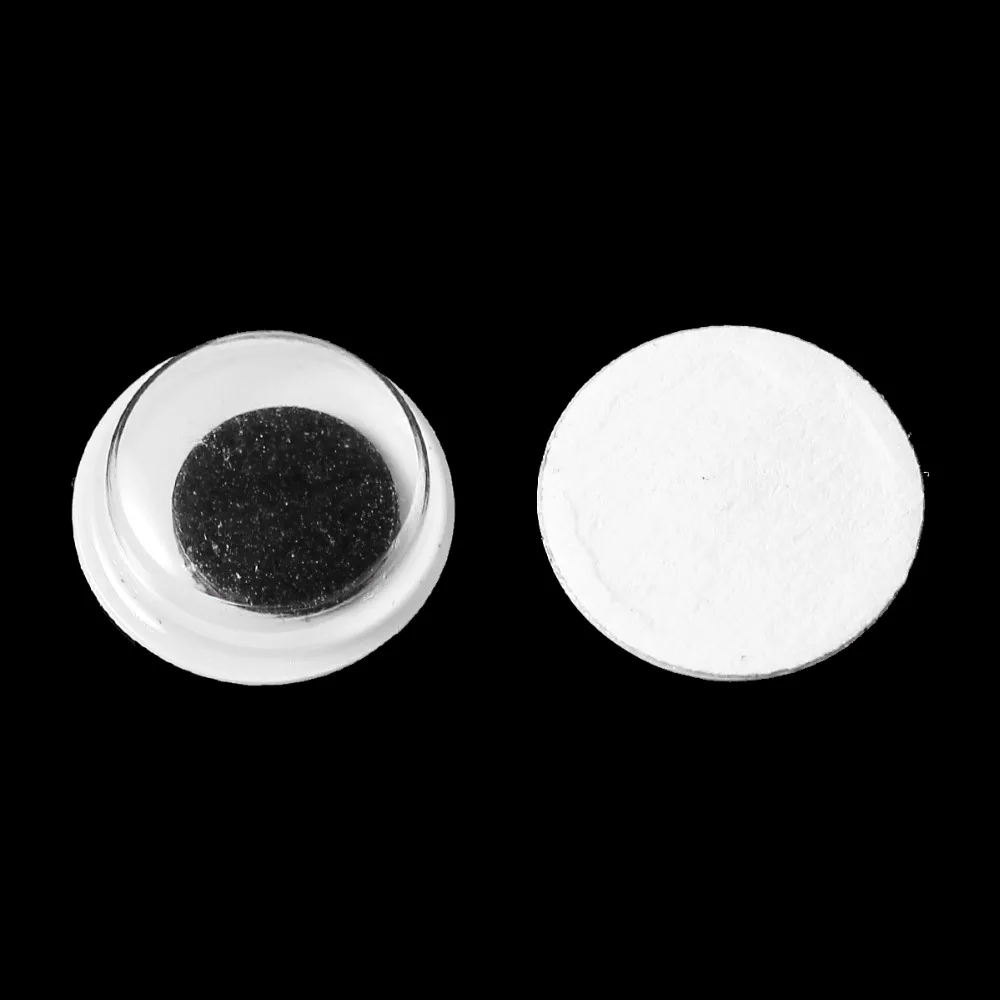 

Black & White Plastic Eyes for Toy Doll Craft Making Self Adhesive 10mm( 3/8"), 50 PCs