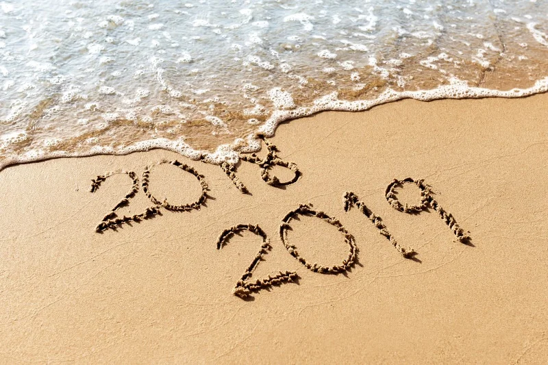 Laeacco море пляж счастливый новый год 2019 песок праздноввечерние ание партии сцены