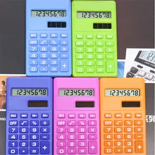 Pro мультфильм мини калькулятор 8 цифр дисплей двойной источник питания милые конфеты Calculadora Солнечный Hesap Calculatrice Solaire