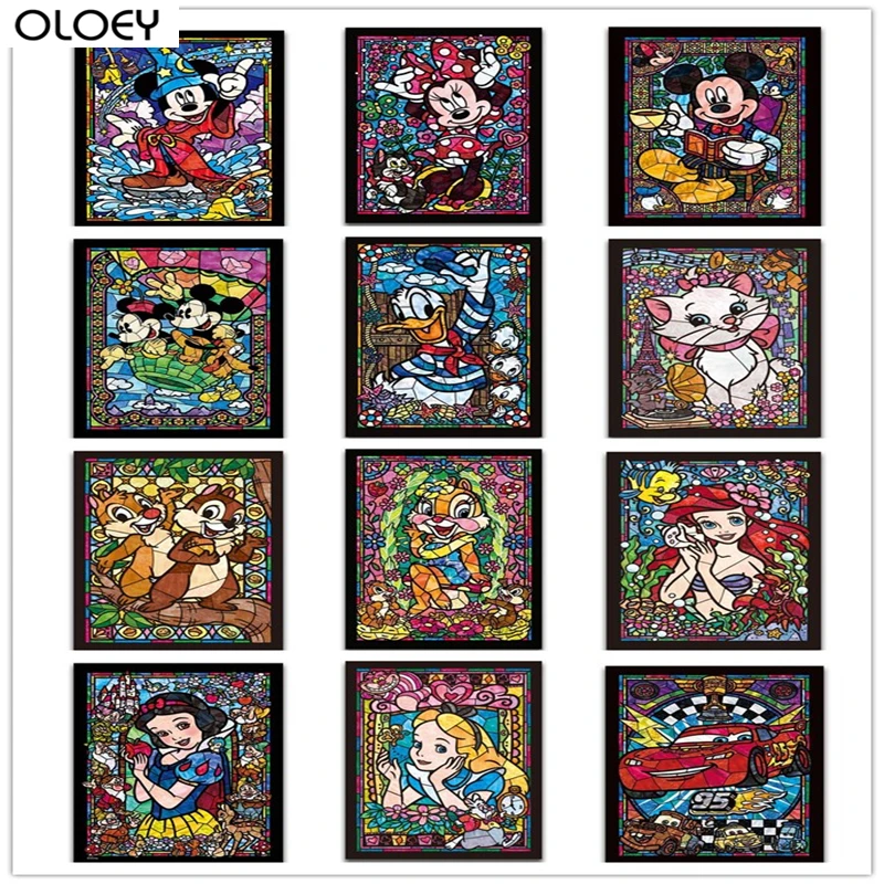 

Full Square Drill 5D Diamond Painting Cartoon Disney DIY Embroidery Accessories Tool Cross Stitch Wall Decor