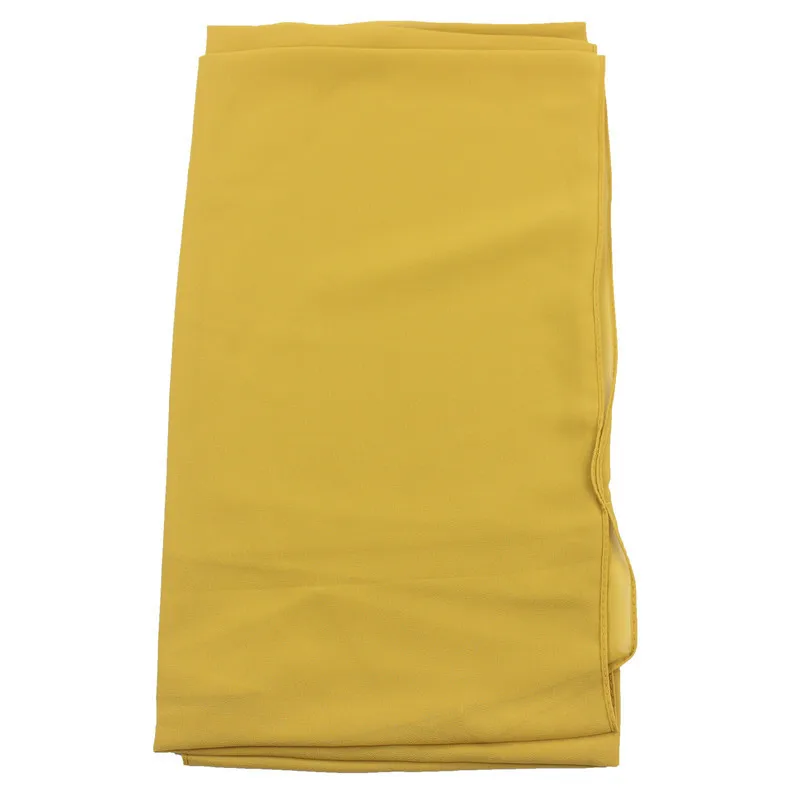 Малайзия дизайн мгновенный простой две петли пузырь шифон шарф шали два лица хиджаб мусульманский 23 шарфы разных цветов 180*75 см - Цвет: Yellow
