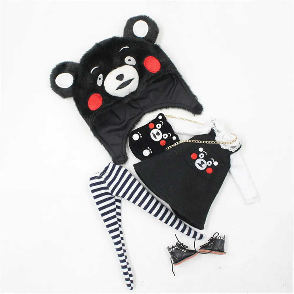 

blyth doll clothes blyth dress A set of Kumamon clothes suitable blyth 1/6 normal joint doll, icy, licca body