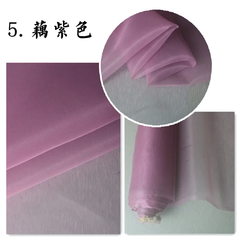 114 см* 50 см шелк органза ткань чистый шелк тутового шелкопряда Тюль модный дизайн ткань-сырой шелк натуральный шелк пряжа вуаль ткани