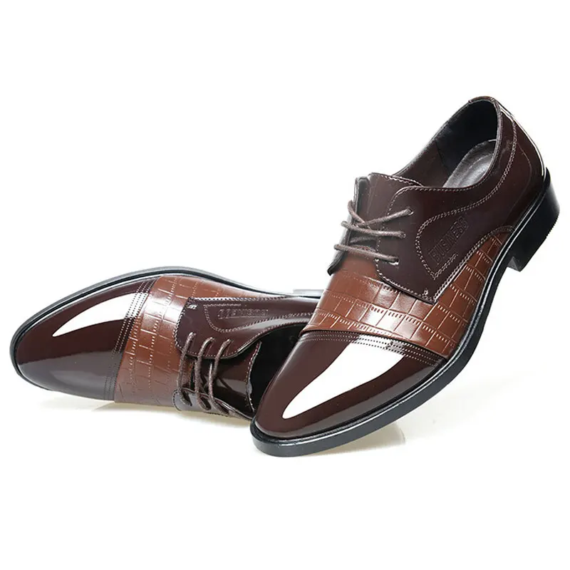 Tangnest/мужская деловая обувь повседневные туфли-оксфорды из искусственной кожи в британском стиле на платформе с острым носком мужские летние туфли; размеры 38-45; XMR1927 - Цвет: brown