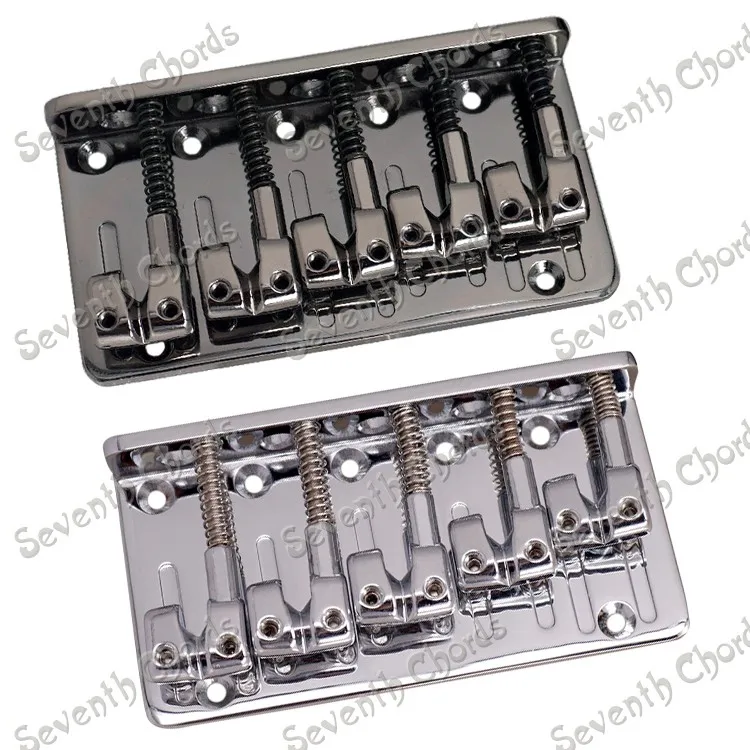 

5 String Saddle Bass Guitar Bridge - Gun color & Chrome for choose