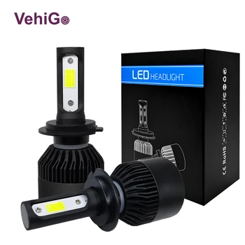 

VehiGo H7 Car LED Light Bulb H1 H4 H7 H11 9005 9006 LED Auto Headlight Bulbs 12V/24V 6000K 8000LM 60W LED Lamp bulbs