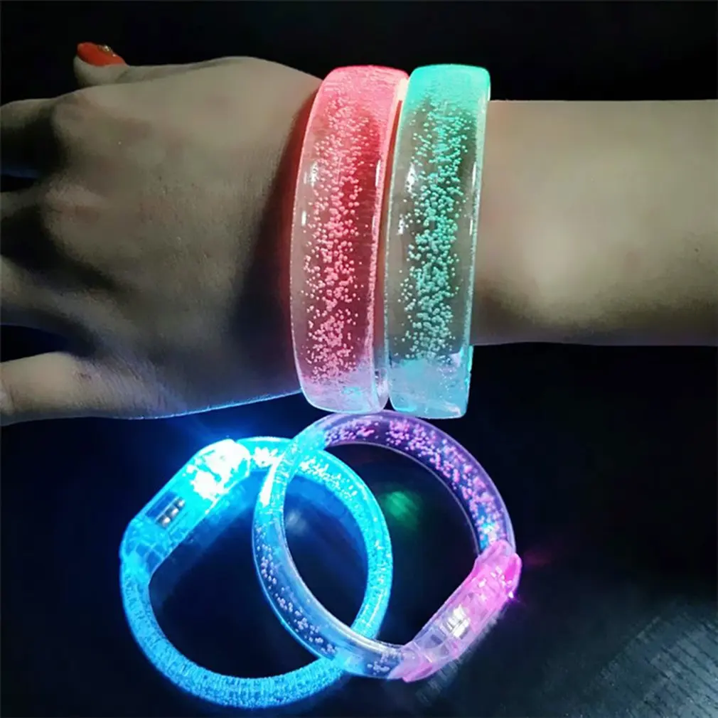 

1pcs LED Flash Bracelet Colorful Light Up Bubble Bracelets Party Favors Light-Up Acrylic Bracelet LED Flashing Wristband