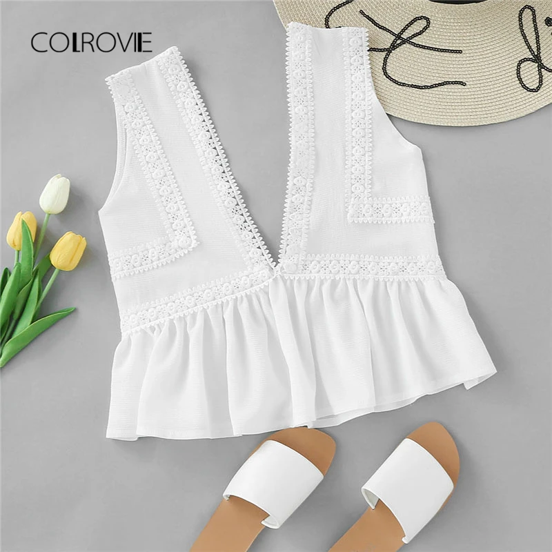 Женский топ с V образным вырезом глубоким и оборками|crop vest|v neck cropneck crop |