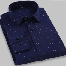 Принт летняя рубашка с длинными рукавами высокого качества Формальные негабаритные осенние модные мужские хлопок Большие размеры M-7XL8XL9XL