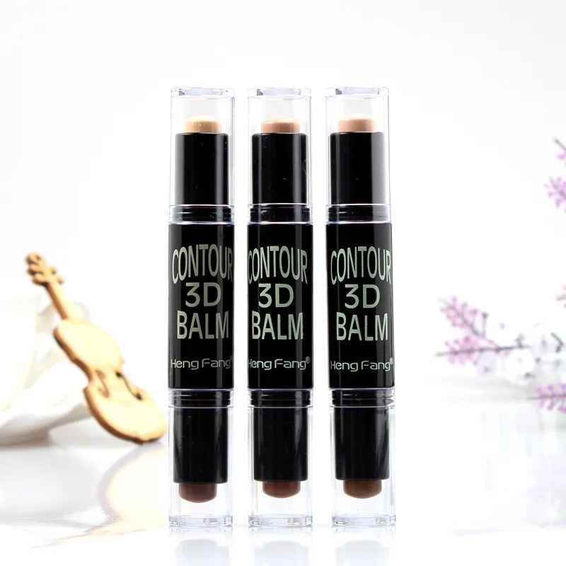 

Double Head 3D Bronzer Highlight Contour Pen Stick Face Foundation Makeup Natural Cream Concealer