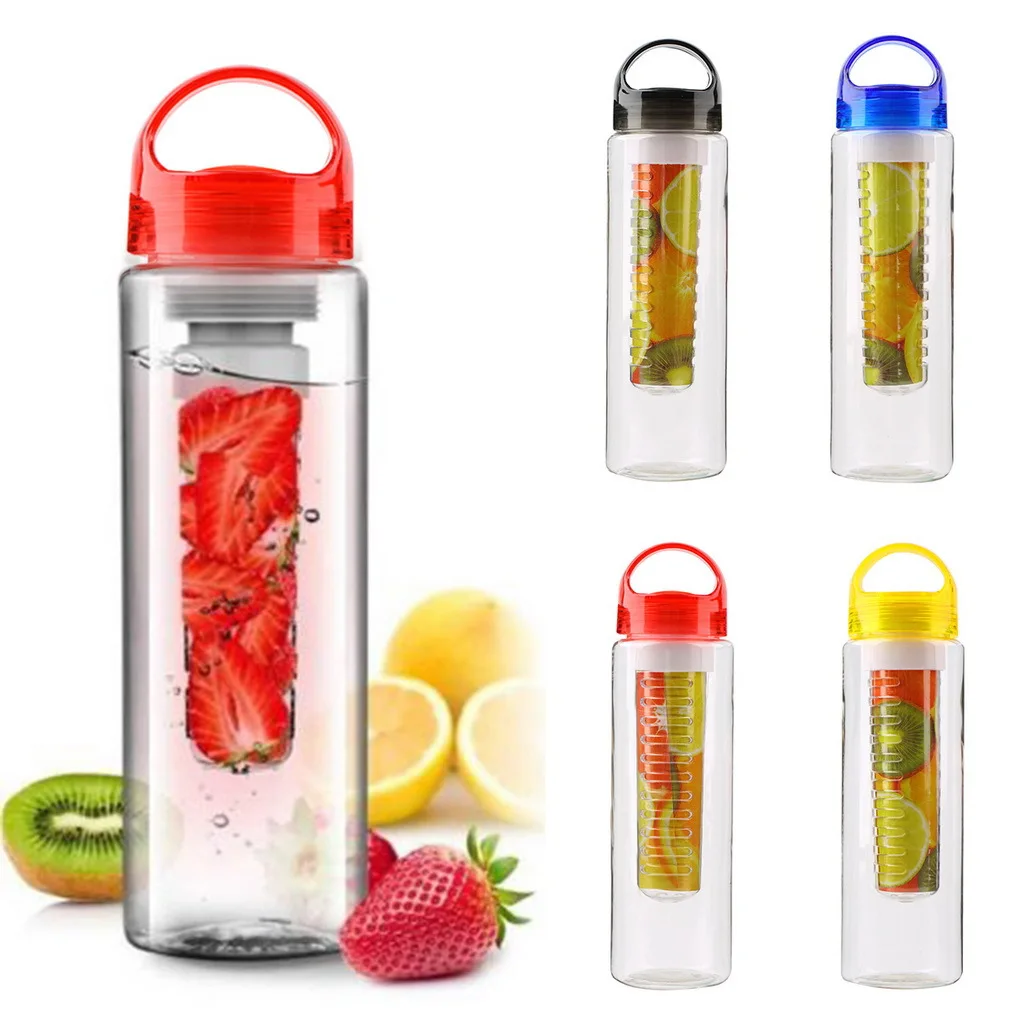 

700ml Infuser Water Bottle Plastic Fruit Infusion Kids Drink Outdoor Sports Bottle Juice Lemon Portable Kettle