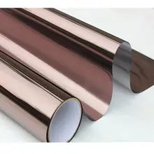 60 ''x 20'' Коричневый и серебристый одностороннее зеркало светоотражающая пленка для окон стеклянная наклейка защита от солнца УФ-излучения