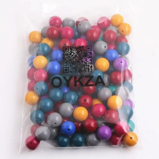OYKZA модные ювелирные изделия 20 мм 100 шт/партия массивные Акриловые Твердые бусины для изготовления детского бисера ожерелье