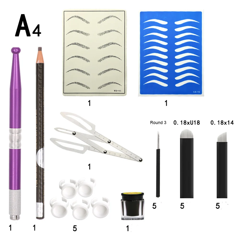 Microblading Pen Set Permanent Makeup Pen dermografo Machine Tattoo Eyebrow Eyeliner micropigmentation permanent Eyebrow Makeup