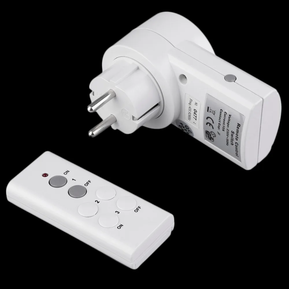 

Wireless Remote Control Home House Power Outlet Light Switch Socket 1 Remote EU Connector Plug BH9938-1 DC 12V