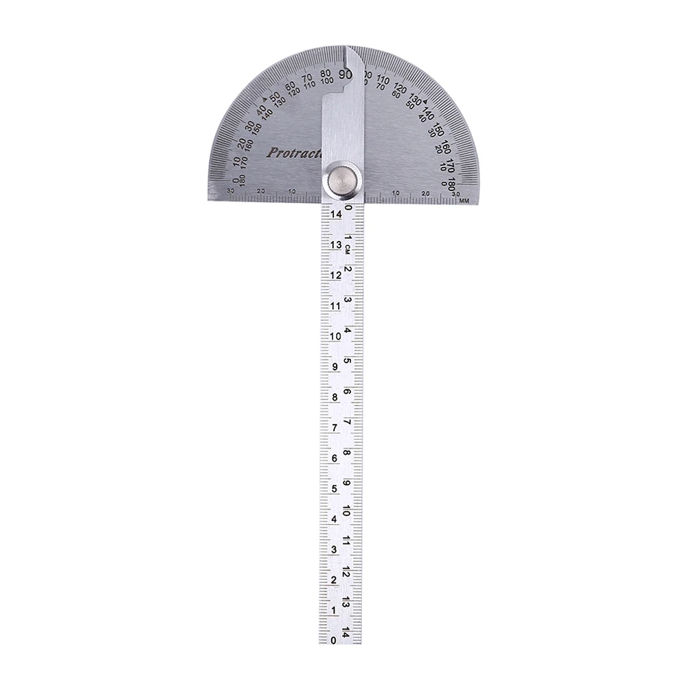 

145mm Stainless Steel Protractor 180 Degree Arbitrary Rotation Angle Ruler Rotary Woodworking Measuring Ruler Craftsman Tool
