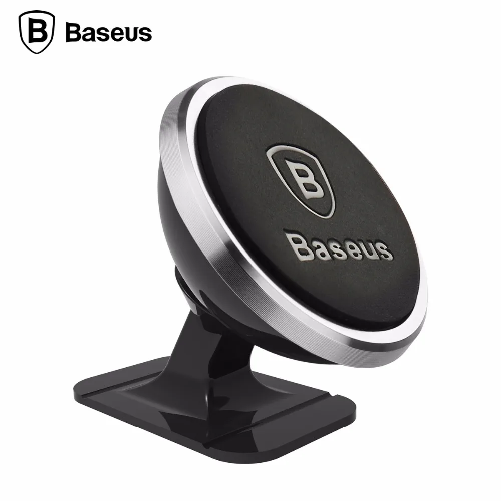 

50pcs/lot Baseus 360 Degree Rotation GPS Magnet Mount Mobile Phone Car Holder For iPhone Samsung Huawei Sony Google Motorola LG