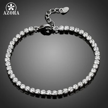 

AZORA Full Clear Top AAA+ Cubic Zirconia Tennis Bracelet TS0066