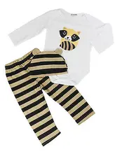 3pcs Baby Boy Girls Kids Romper Jumpsuit Cap Cotton Long Sleeve Top Striped Pants Hat Clothing