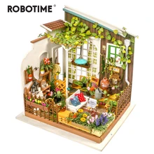 Robotime DIY Кукольный дом Миллер сад детский подарок для взрослых Деревянные маленькие кукольный домик Модель Строительство наборы игрушечные лошадки DG108