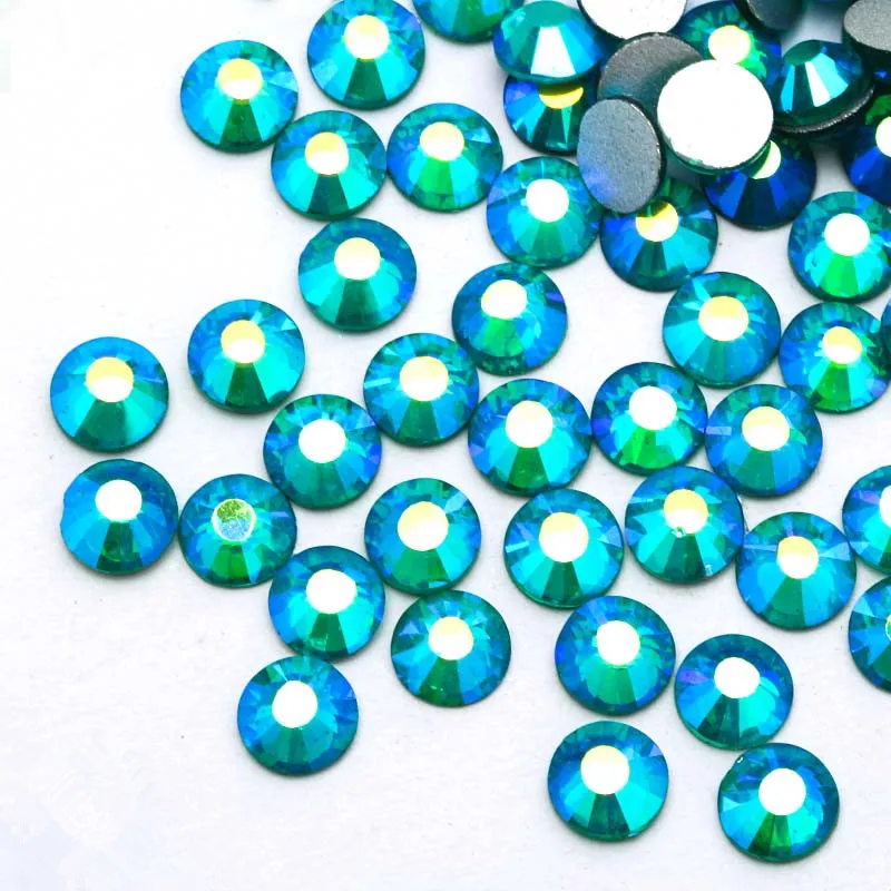 

2028 SS3-SS30 Blue Zircon AB Non Hot Fix Rhinstone Glitters Strass Glass Crystal and Stones Nail Art Rhinestone for Nails F0004