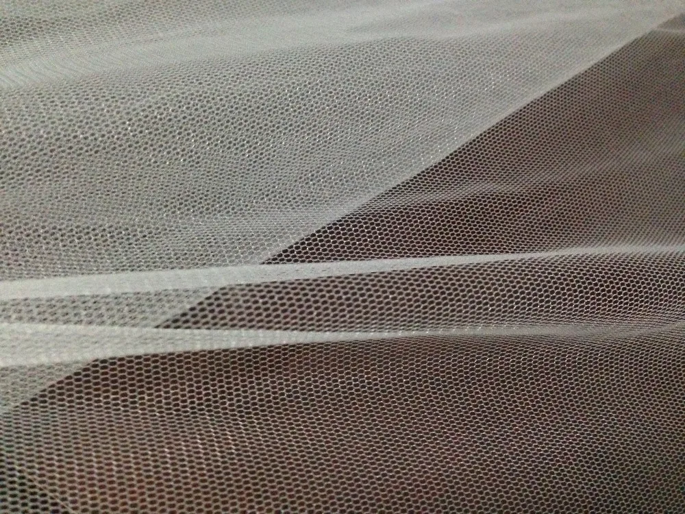 165cm width 20meter/lot ivory soft gauze net fabric fine mesh