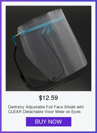 Dentistry Adjustable Full Face Shield with CLEAR Detachable Visor Wear on Eyes