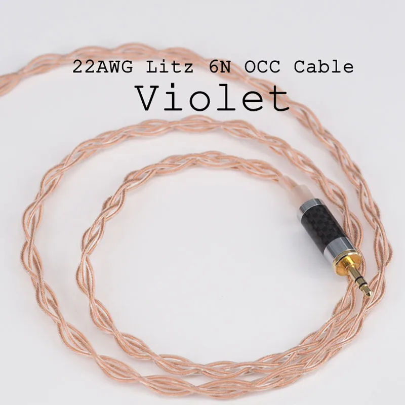 Moondrop Lyre Acoustics-Violet 6N OCC 0 78 двойной штырь 3 5 мм с одним концом/2 Баланс/4 4