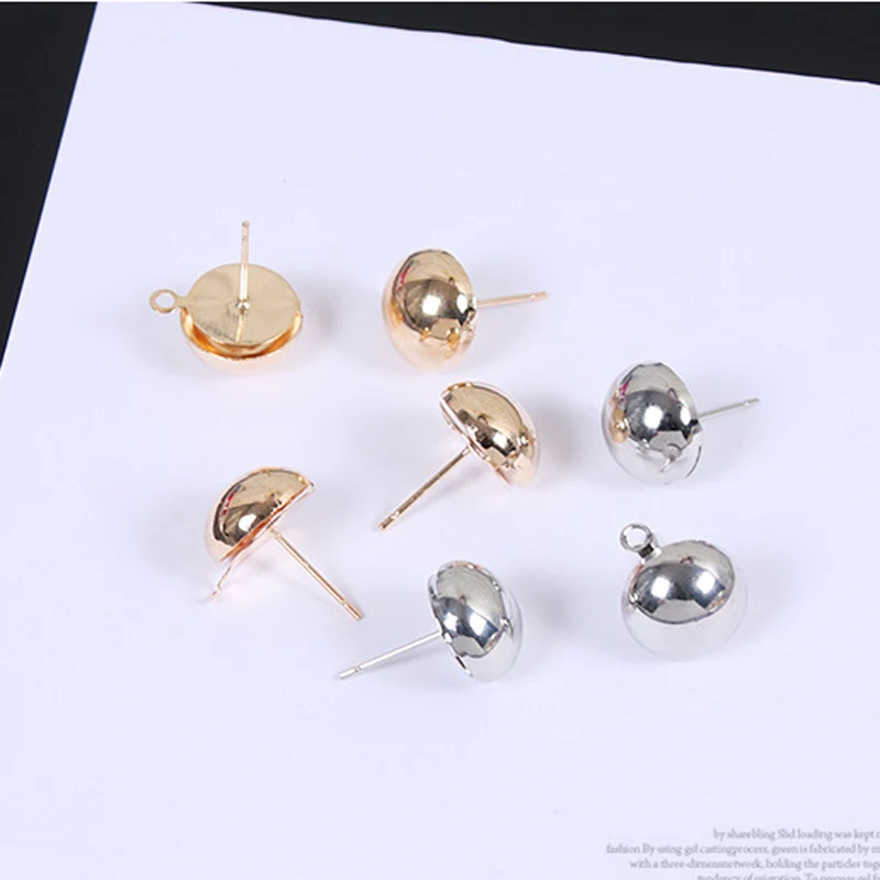 10 шт. серьги гвоздики золотого цвета 15 мм|diy earrings|diy drop earringssilver findings |