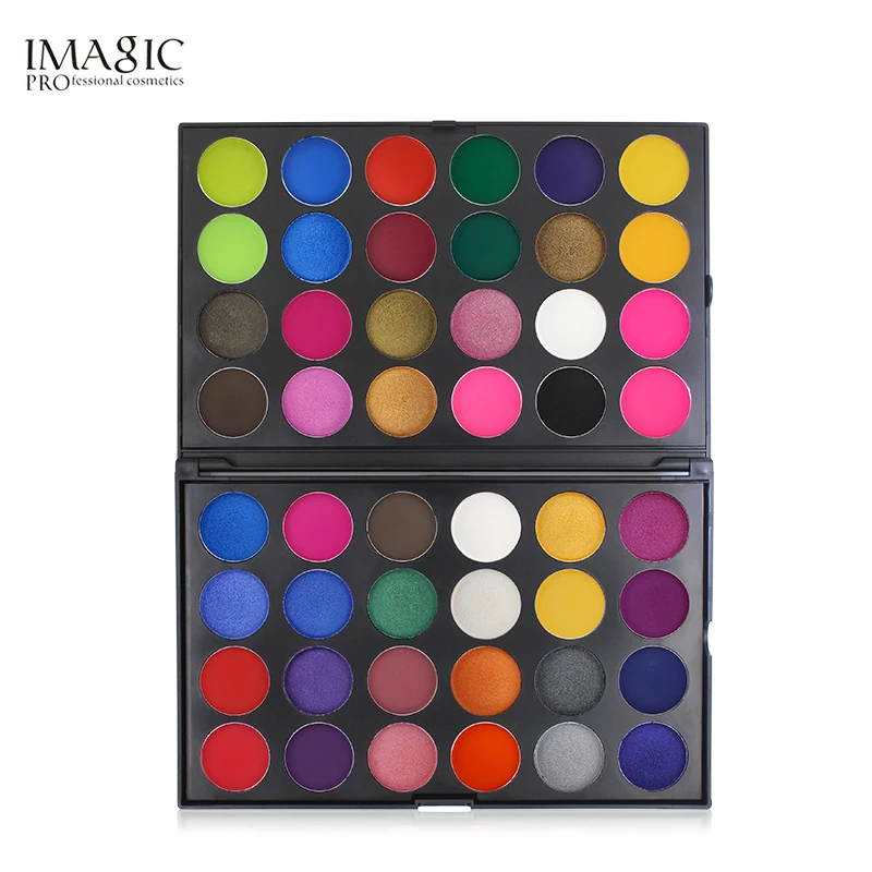 

2018 New 48 Candy Color Eye Shadow Pigment Cosmetics Waterproof Blue Black Red Cosplay Colorful IMAGIC Brand Eyeshadow Palette