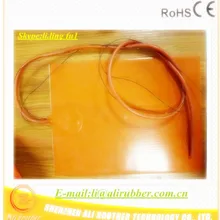 Силиконовый резиновый 3d принтер нагреватель 24 в 500 Вт 400*500*1,5 мм клейкий 1 лицевой 100 к термистор 1000 мм свинцовый выход с короткой стороны