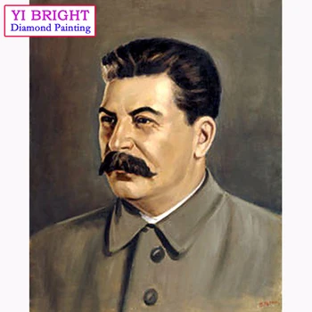 

5D Diy diamond painting cross stitch "Leader Stalin" Full Round Diamond embroidery Needlework Rhinestone Mosaic Crafts 1103