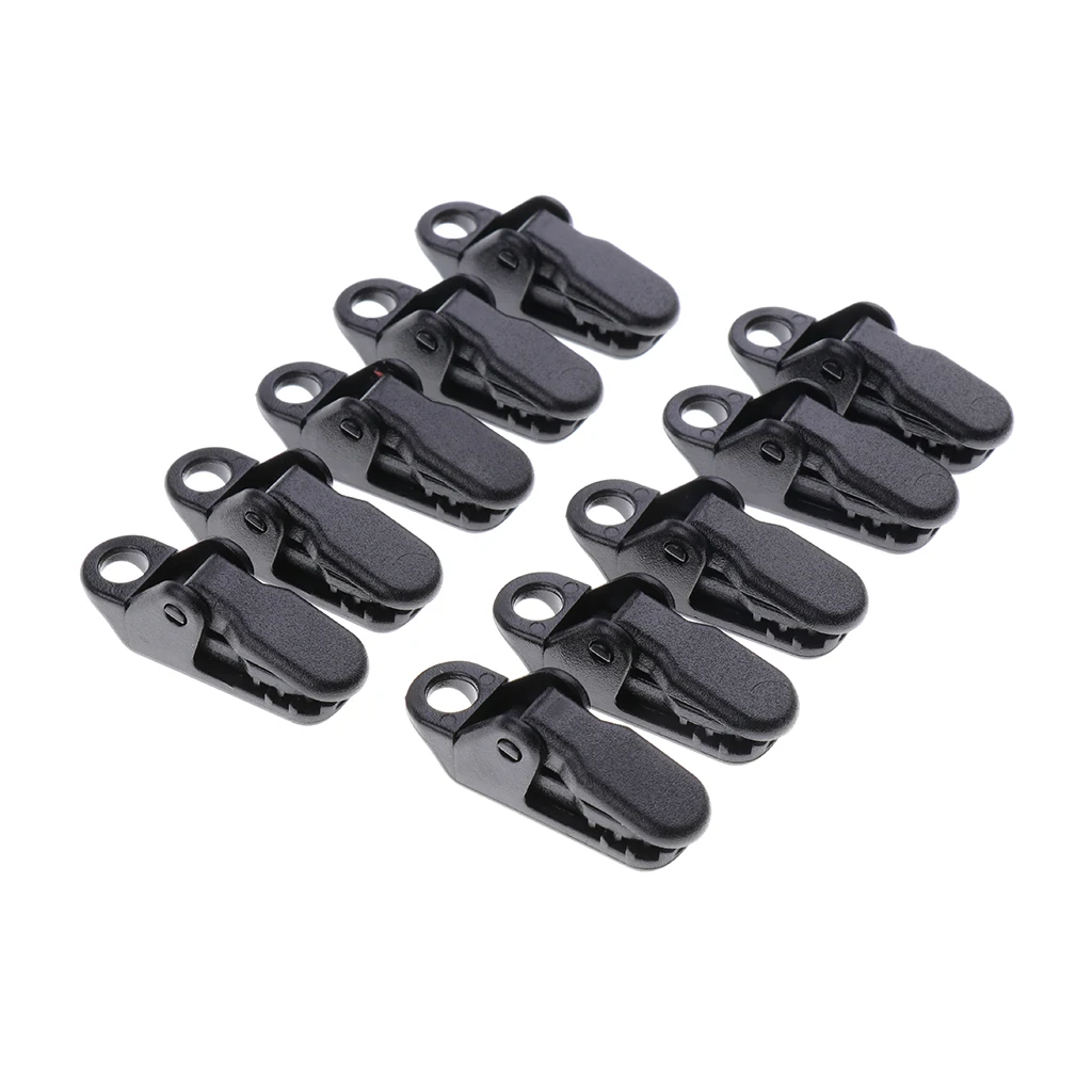 10pcs Plastic Tent Clamp Tarp Clips for Outdoor Camping Canopy Awning Clamp Cover Tighten Snap Emergency Survival Tool Accessory