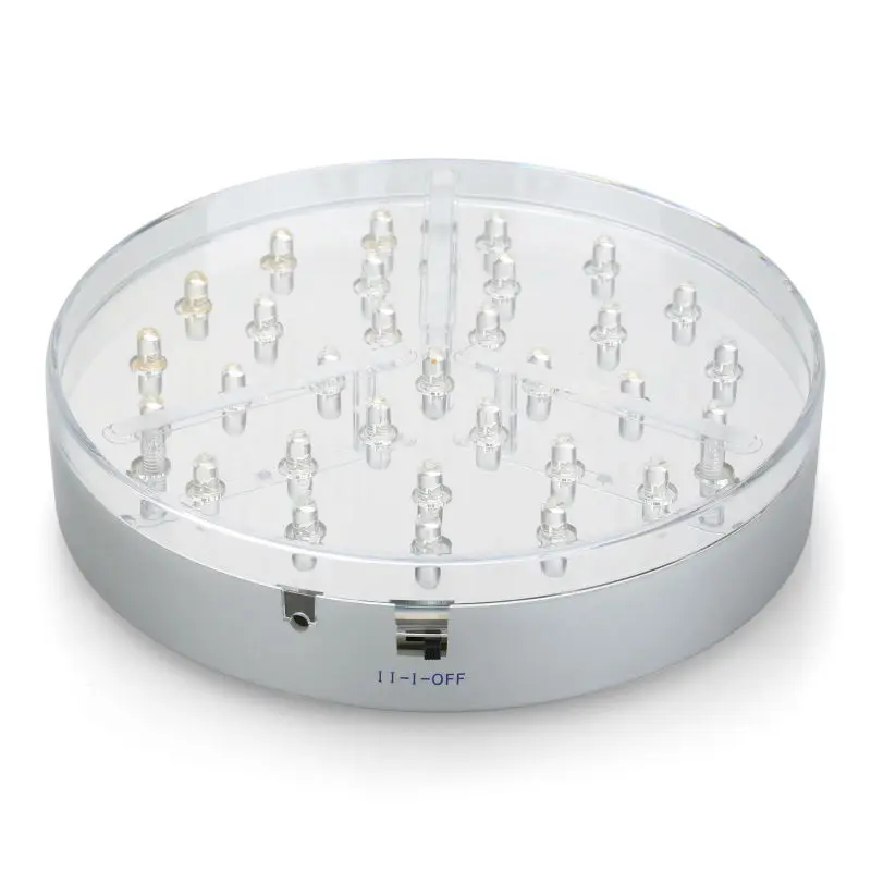 Kitosun 15CM White/Warm White Under Vase LED Light Base 31pcs LED 3aa