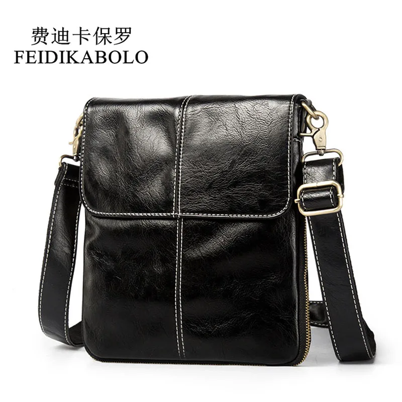 FEIDIKABOLO New Designer Leather Men Bag Fashion Leather Crossbody Shoulder Bag Men&#39;s Messenger ...