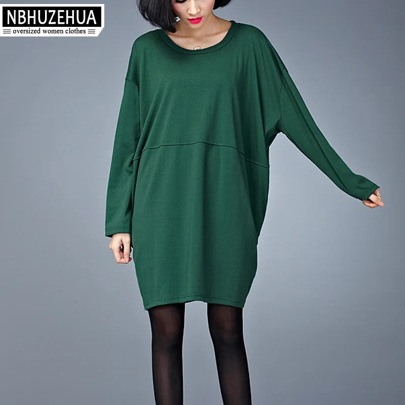 dark green t shirt dress