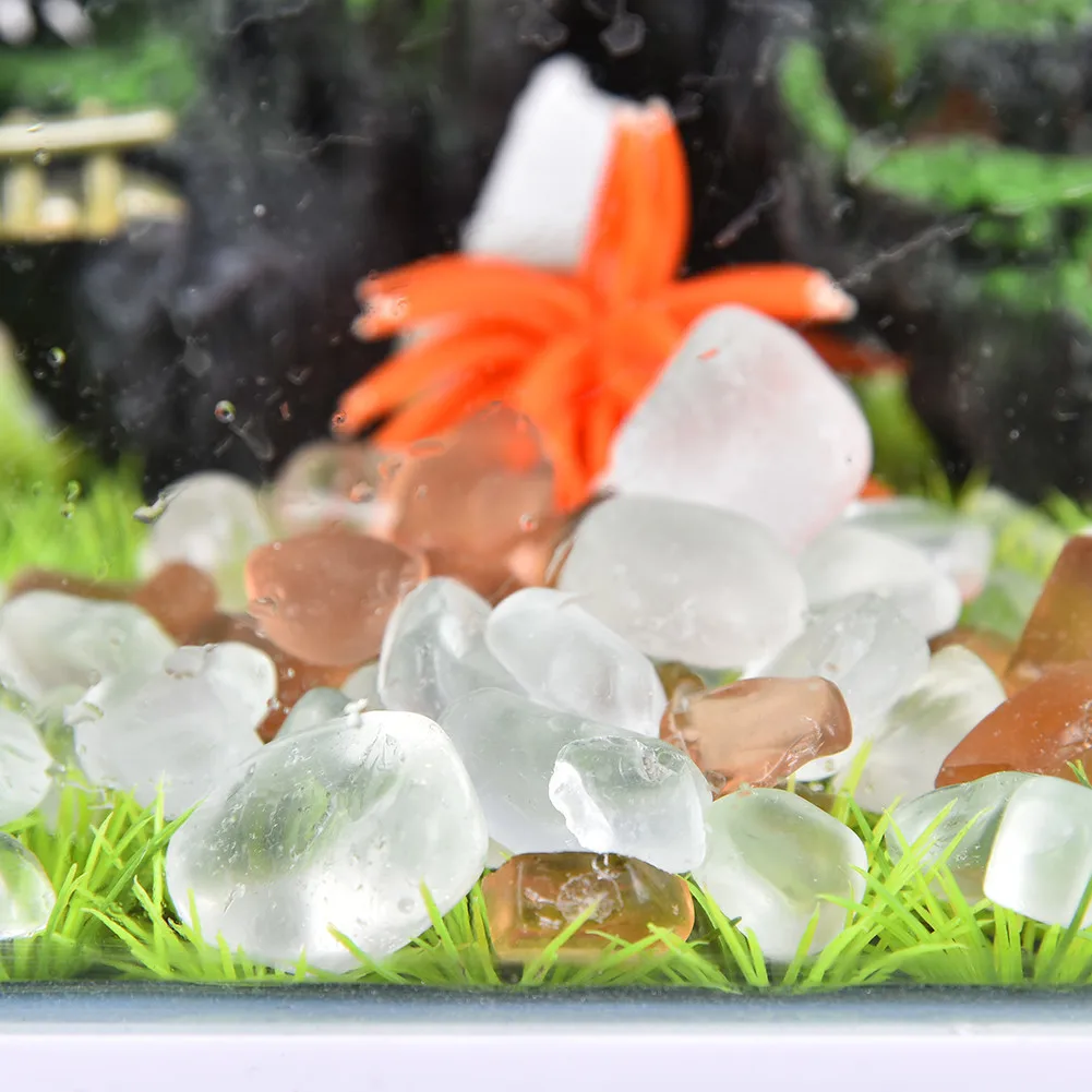 500 г Красочные смешанные драгоценные камни кристалл камень аквариум ваза декоративные мраморы пейзаж водная дно песок камень