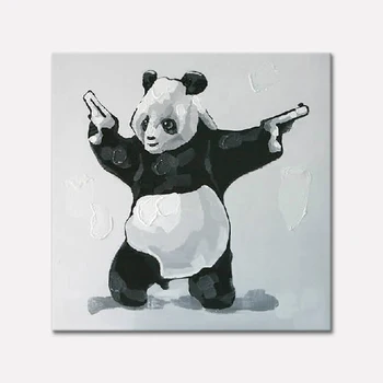 

Panda Oil painting On Canvas Wall Pictures Paintings For Living Room Wall Art Canvas plattle knife modern abstract hand painted1