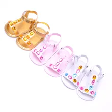 Детская обувь; сандалии для малышей; Летняя детская обувь для маленьких мальчиков и девочек; Нескользящие Детские кроссовки с кристаллами; летние сандалии для девочек на плоской подошве