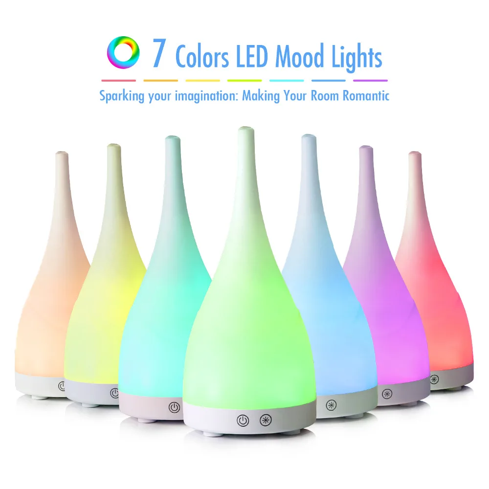 

Sensky 100ml LED light 7 Color Change Ultrasonic Aromatherapy Essential Oil Aroma Diffuser Air Humidifiers Mist Maker