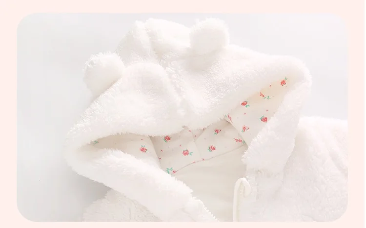 Vlinder/Детские комбинезоны; Одежда для новорожденных; детская одежда; зимняя Пижама с полярным медведем; плотный комбинезон с капюшоном; пижамы для младенцев