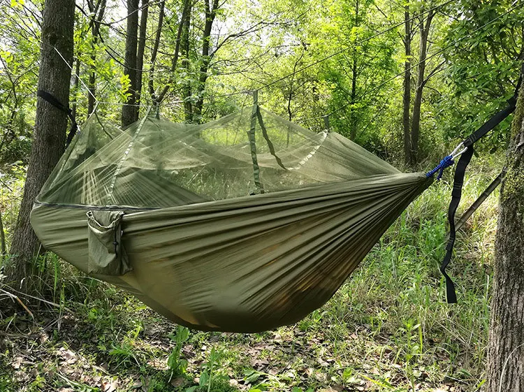 Открытый путешествия джунгли кемпинг палатка гамак сад висячая нейлоновая кровать и москитная сетка
