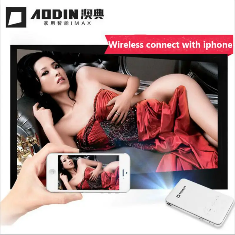 Aodin M6S mini portable 1080P DLP Projector 1GB/RAM 32G/ROM Android4.4 bluetooth4.0 wifi HDMI in