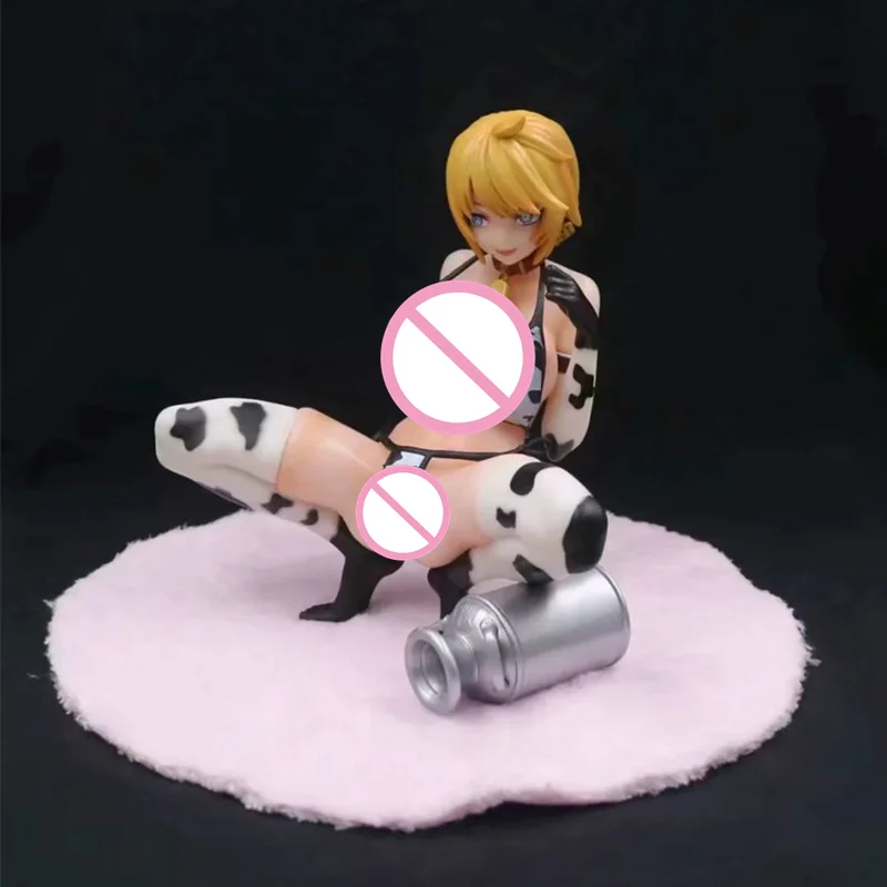 

Anime Q-six 721 Cow Woman Life Sexy Girl PVC Action Figure Collectible Model doll toy 15cm