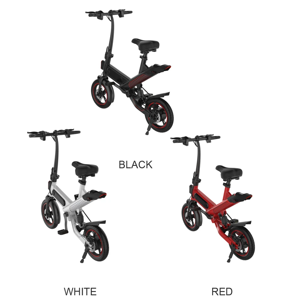 Discount 36V 350W 12inch tire  electric bike  mini folding bicycle with battery and padels Mini Electromobile Folding Electromobile 5