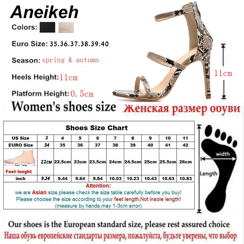 Aneikeh/босоножки с леопардовым принтом, босоножки на высоком тонком каблуке с открытым носком, женские летние туфли-лодочки в гладиаторском стиле, туфли на шпильке из змеиной кожи