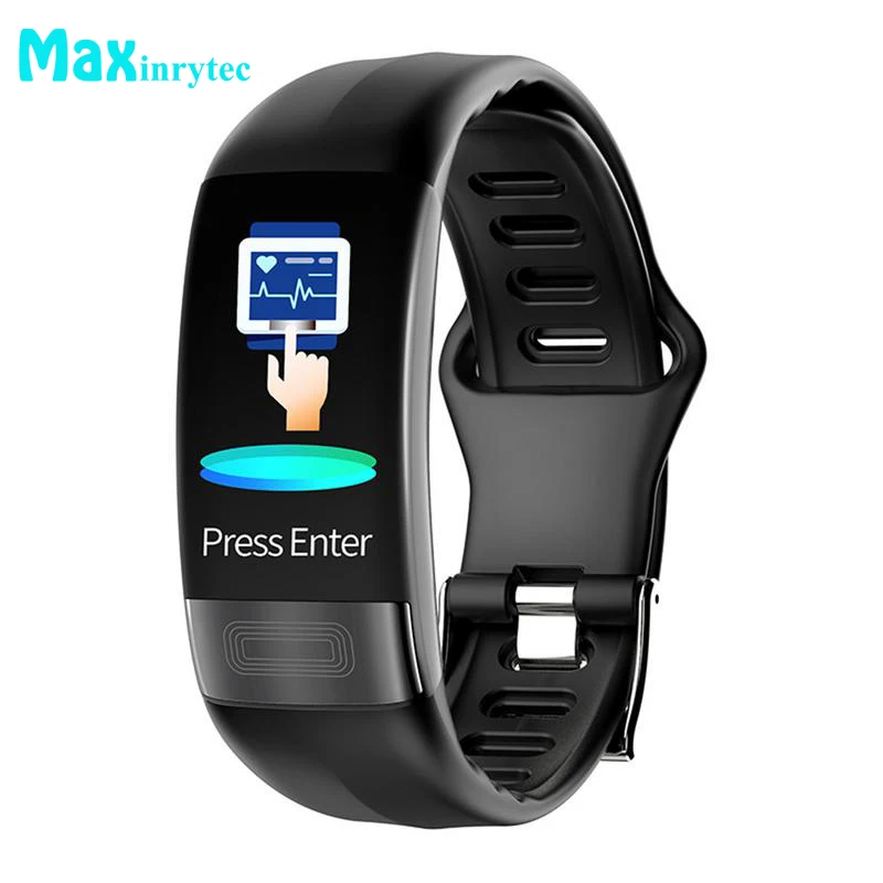 

Maxinrytec P11 Smart Wristband IP67 Waterproof ECG+HRV Smart Bracelet Blood Pressure Fitness Tracker Smartwatch For Men Women
