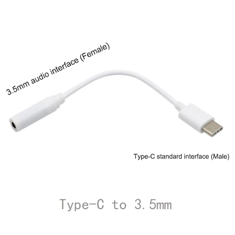 

Type-C to 3.5mm Earphone cable Adapter usb 3.1 USB-C male to AUX audio female Jack for Xiaomi 6 Mi6 Letv 2 pro 2 max2