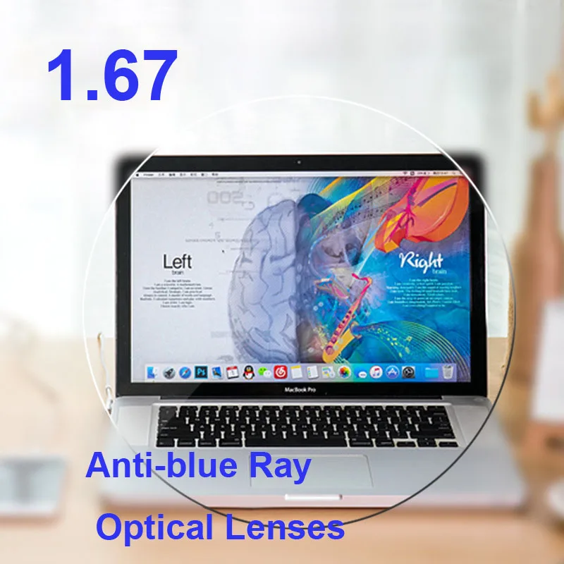 

1.67 Index Anti-Blue Ray Aspheric Clear Prescription Lenses Optical Lens For Eyes UV Myopia Lente Clara
